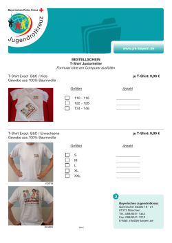 Bestellschein Juniorhelfer T-Shirt - Formular