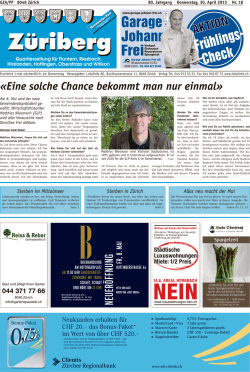 Eine solche Chance bekommt man nur einmal