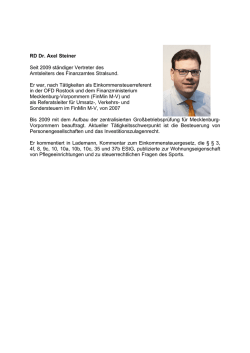 Dr. Axel Steiner - Plattform Sportrecht