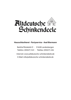 Hausschlachterei - Partyservice - Axel Biermann Barkhof Brokeloh 9