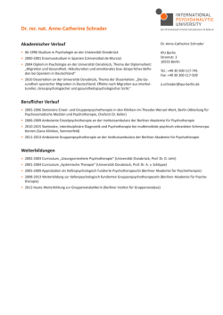 Dr. rer. nat. Anne-Catherine Schrader