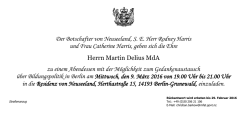 Einladung des Botschafters von Neuseeland