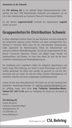 Inserat_L12346_GruppenleiterIn Distribution