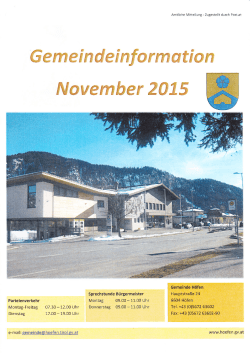 Gemeindeinformation 2015