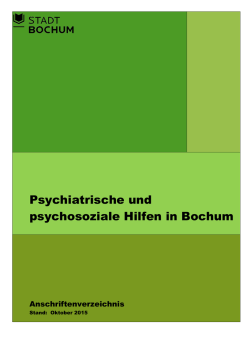 Psychiatrische und psychosoziale Hilfen in Bochum