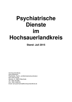 Psychiatrische Dienste im HSK Stand Juli 2015