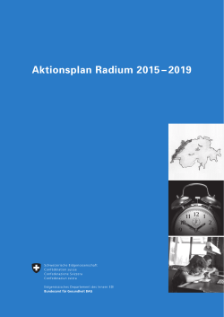 Aktionsplan Radium 2015 – 2019