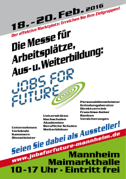 18. - 20. Feb. - Jobs for Future Mannheim