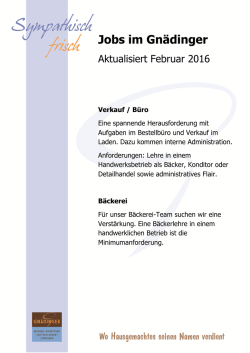 Jobs im Gn&auml;dinger