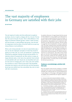 The vast majority of employees in Germany are satisfied with their jobs