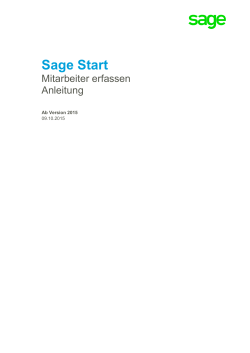 Sage Start - Sage Schweiz AG