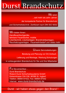 Durst Brandschutz St. Ingbert