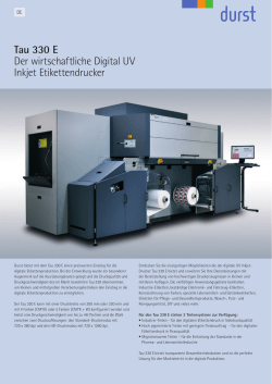 Tau 330 E Der wirtschaftliche Digital UV Inkjet Etikettendrucker