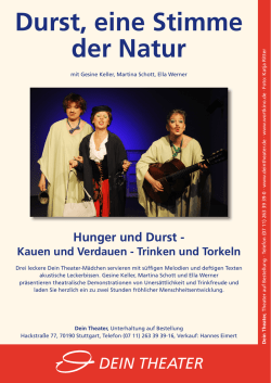 Durst, eine Stimme der Natur
