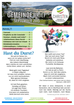 Hast du Durst?