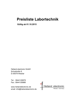 Preisliste 2015_10 - Heiland electronic GmbH