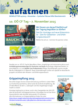 Newsletter 04/2015 - CF Hilfe Oberösterreich