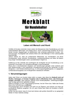 Merkblatt - Gemeinde Lenningen