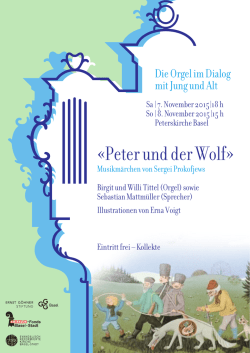 Peter und der Wolf - Verein Orgelmusik St. Peter