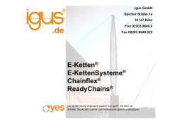 E-Ketten&reg; E-KettenSysteme&reg; Chainflex&reg; ReadyChains&reg;