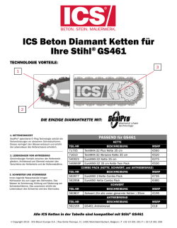 ICS Beton Diamant Ketten f&uuml;r Ihre Stihl&reg; GS461