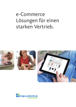 e-Commerce Lösungen für einen starken Vertrieb.