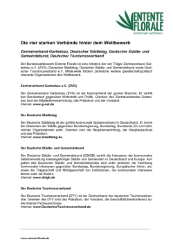 Die vier starken Verb&auml;nde hinter dem Wettbewerb