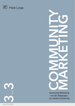 Community marketing – von der Zielgruppe zur starken