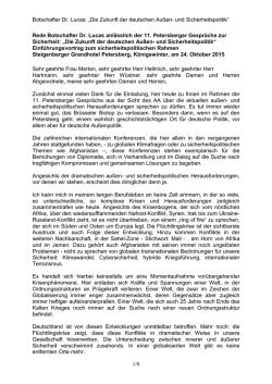 Die Zukunft der deutschen Außen- und Sicherheitspolitik