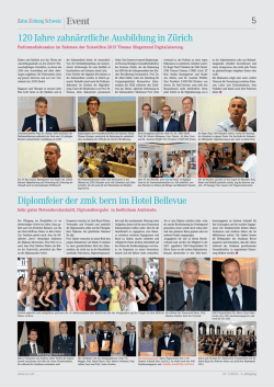 Diplomfeier der zmk bern im Hotel Bellevue