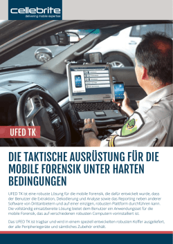 DIE TAKTISCHE AUSR&Uuml;STUNG F&Uuml;R DIE MOBILE FORENSIK