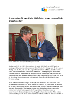 PDF-Download: NDR Tatort - LungenClinic Grosshansdorf