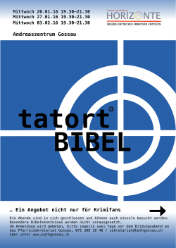 Tatort Bibel Flyer