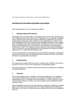 information f&uuml;r meine kundinnen und kunden