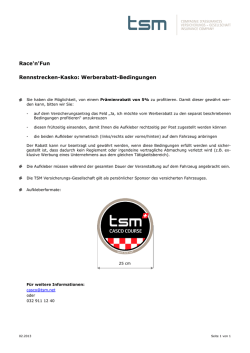 Information zum Pr&auml;mienrabatt - Race`nFun