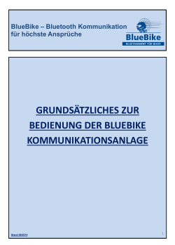 BlueBike – Bluetooth Kommunikation für höchste Ansprüche
