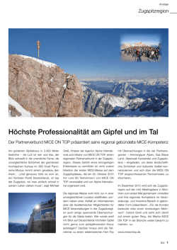 H&ouml;chste Professionalit&auml;t am Gipfel und im Tal