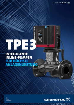 InTEllIgEnTE InlInE-PumPEn f&uuml;r h&ouml;chsTE anlagEnlEIsTung