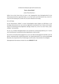 Im Bereich des Abwassers gilt wohl momentan das Thema