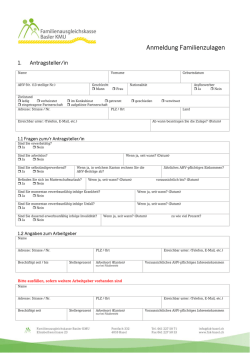 Anmeldung Familienzulagen (deutsch)