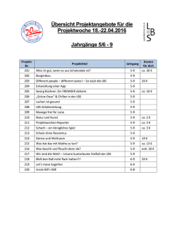 Jahrg&auml;nge 5