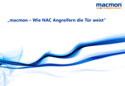 macmon – Wie NAC Angreifern die Tür weist