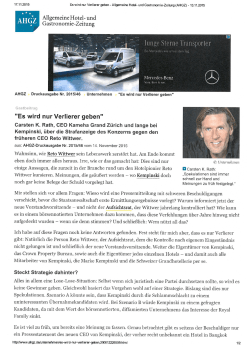Es wird nur Verlierer geben