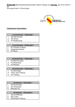 Endrunde Bezirksfutsalmeisterschaften, Bezirk