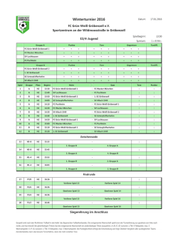GROBENZELL Winterturnier 2016 Datum 17.01.2016