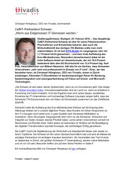 CeBIT-Partnerland Schweiz: „Wenn aus Eidgenossen IT