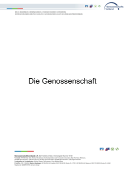 GV_Die Genossenschaft_ - Genossenschaftsverband eV