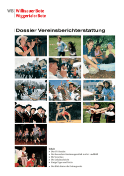 Dossier Vereinsberichterstattung