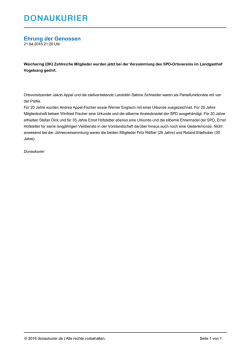 Ehrung der Genossen