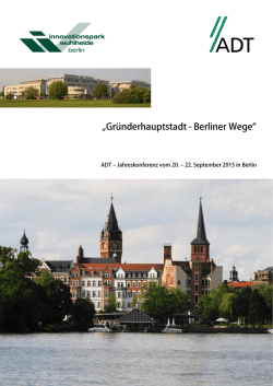 Gr&uuml;nderhauptstadt - Berliner Wege